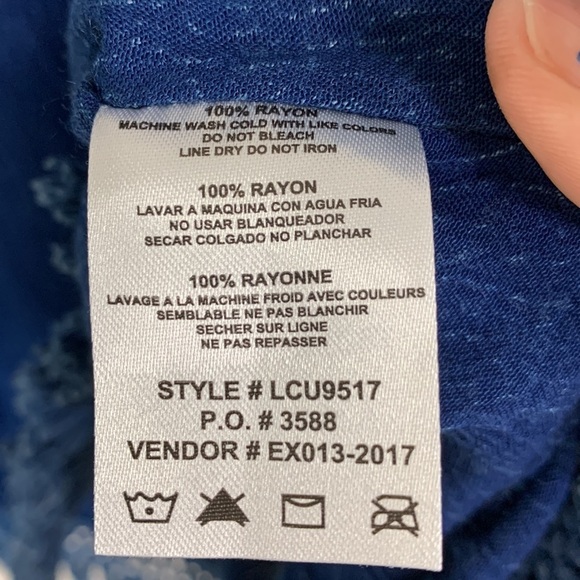 Be Beach by Exist S/M Boho Embellished Fringed Denim Swimsuit Cover Up. - Picture 6 of 8